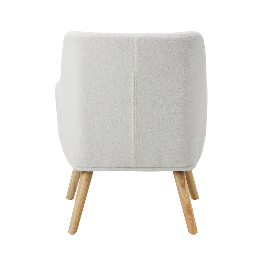 ACH-A6-SP-WH Oikiture Armchair Sherpa White
