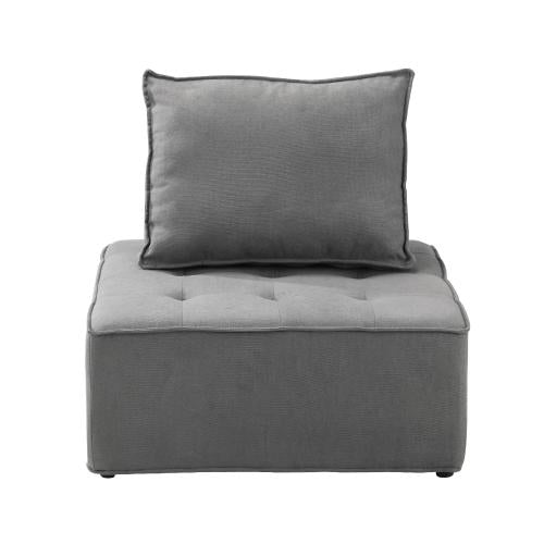 ACH-TOFU-GY Oikiture Armless Sofa with Adjustable Back Modular Grey