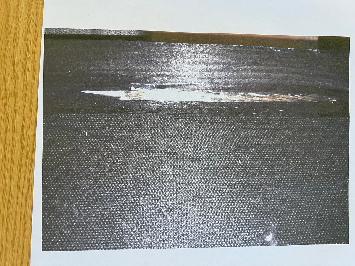 Scratched BF-B-POLY-D-GY-AB Mark on the Bottom of Side Rail Inside