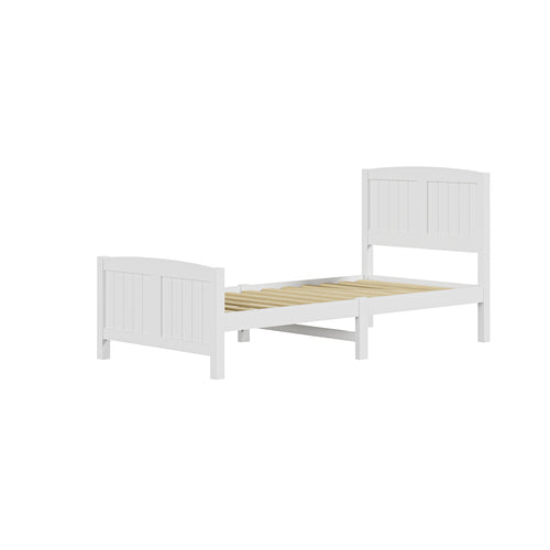 BF-W-B-META-S-WH Oikiture Bed Frame Singe Size Timber Platform White