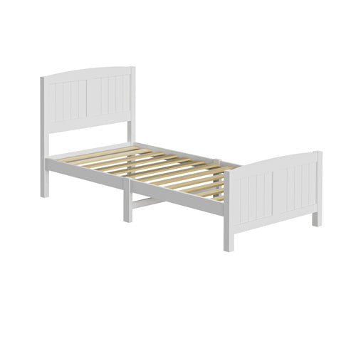BF-W-B-META-S-WH Oikiture Bed Frame Singe Size Timber Platform White