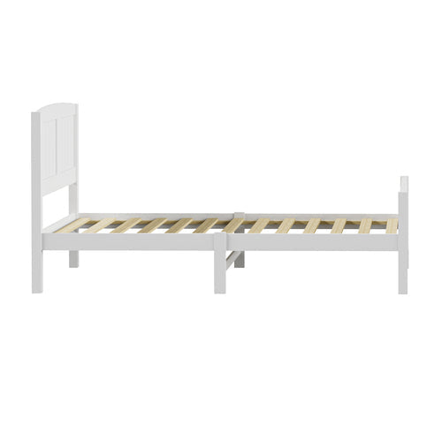 BF-W-B-META-S-WH Oikiture Bed Frame Singe Size Timber Platform White