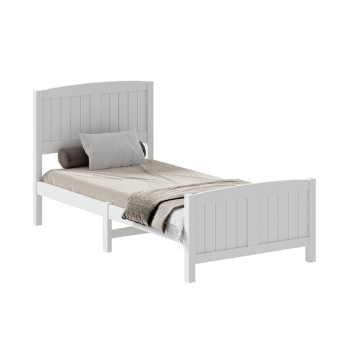 BF-W-B-META-S-WH Oikiture Bed Frame Singe Size Timber Platform White