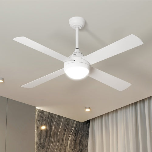 CF-A1-WH Vevare 52'' AC Ceiling Fan with Light Remote Control 4 Blades White