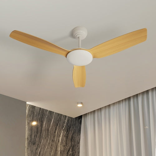 CF-A2-NL-NA-WH Vevare 52'' Ceiling Fan DC 3 ABS Blades Remote Control Timer Wood