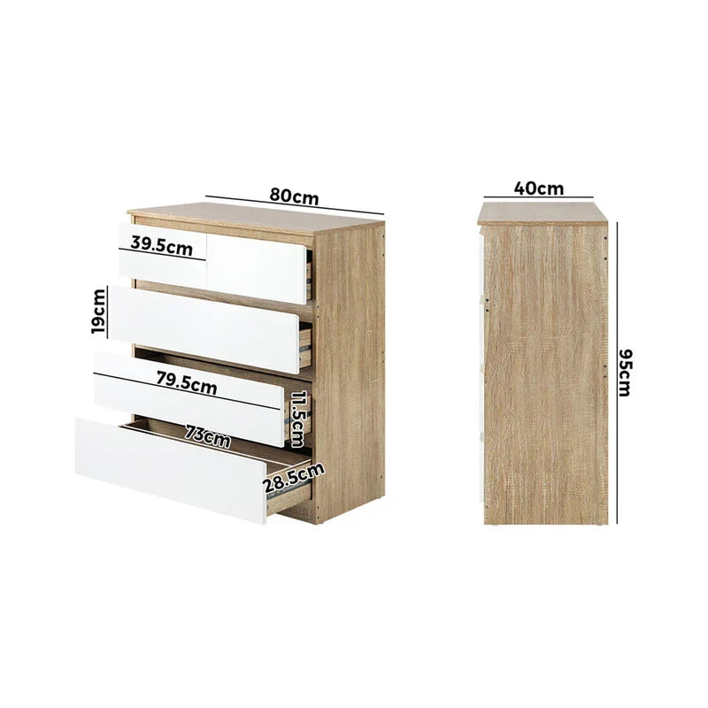 COD-PURI-5D-BK Living Fusion Robin 5 Drawer Chest