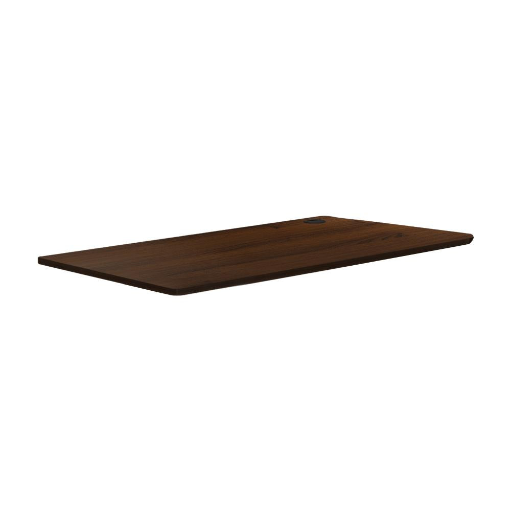 DB-14-WN Oikiture Standing Desk Top with Drilled Hole Walnut 140x70cm