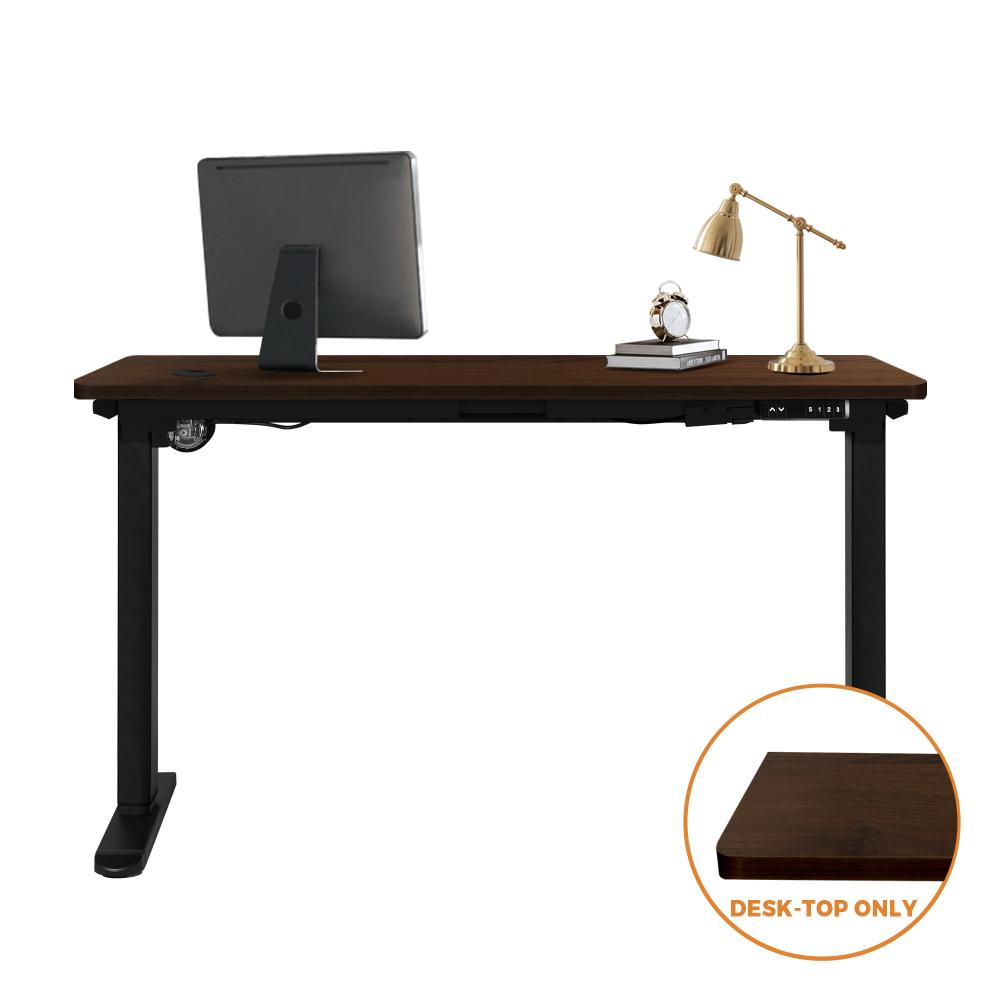 DB-14-WN Oikiture Standing Desk Top with Drilled Hole Walnut 140x70cm