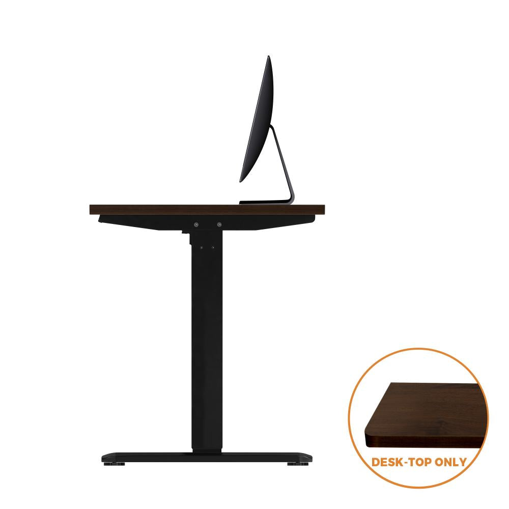 DB-14-WN Oikiture Standing Desk Top with Drilled Hole Walnut 140x70cm