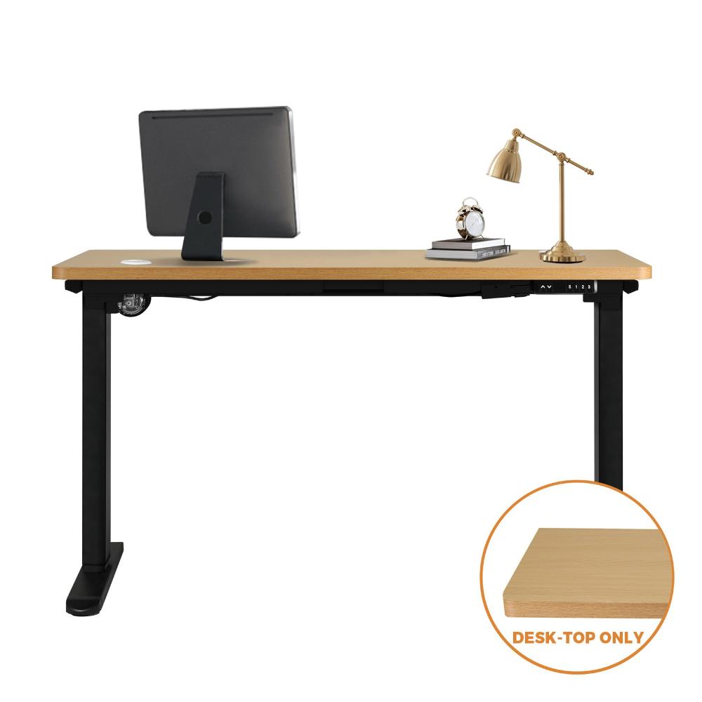 DB-15-OAK Oikiture Standing Desk Top with Drilled Hole Oak 150x75cm