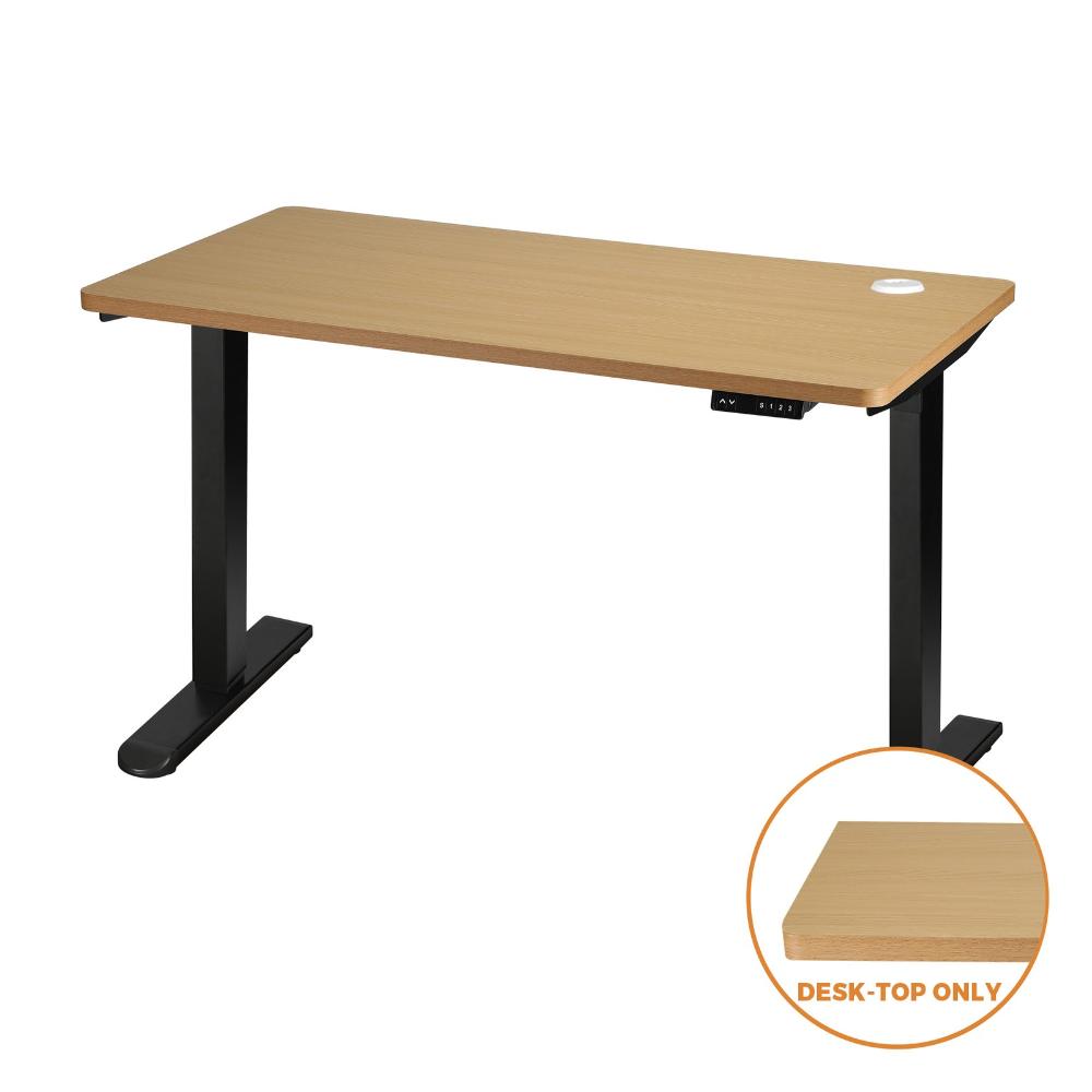 DB-15-OAK Oikiture Standing Desk Top with Drilled Hole Oak 150x75cm