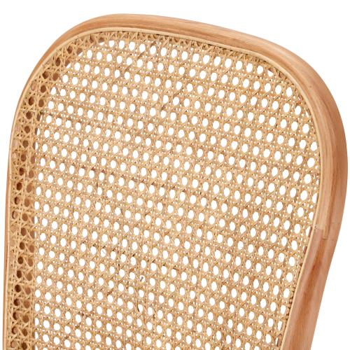 DCH-FJ-BALI-WD Oikiture Dining Chairs Wooden Rattan Beige