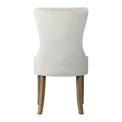 DCH-MACO-BG-2PC Oikiture 2x Velvet Dining Chairs Upholstered French Provincial Tufted Kitchen