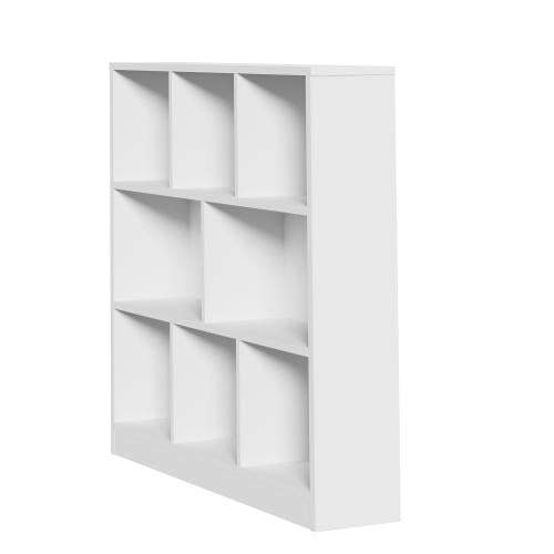 DS-VJ-GENI-WH Oikiture Bookshelf Bookcase Display Shelves Unit Storage Organizer Stand White