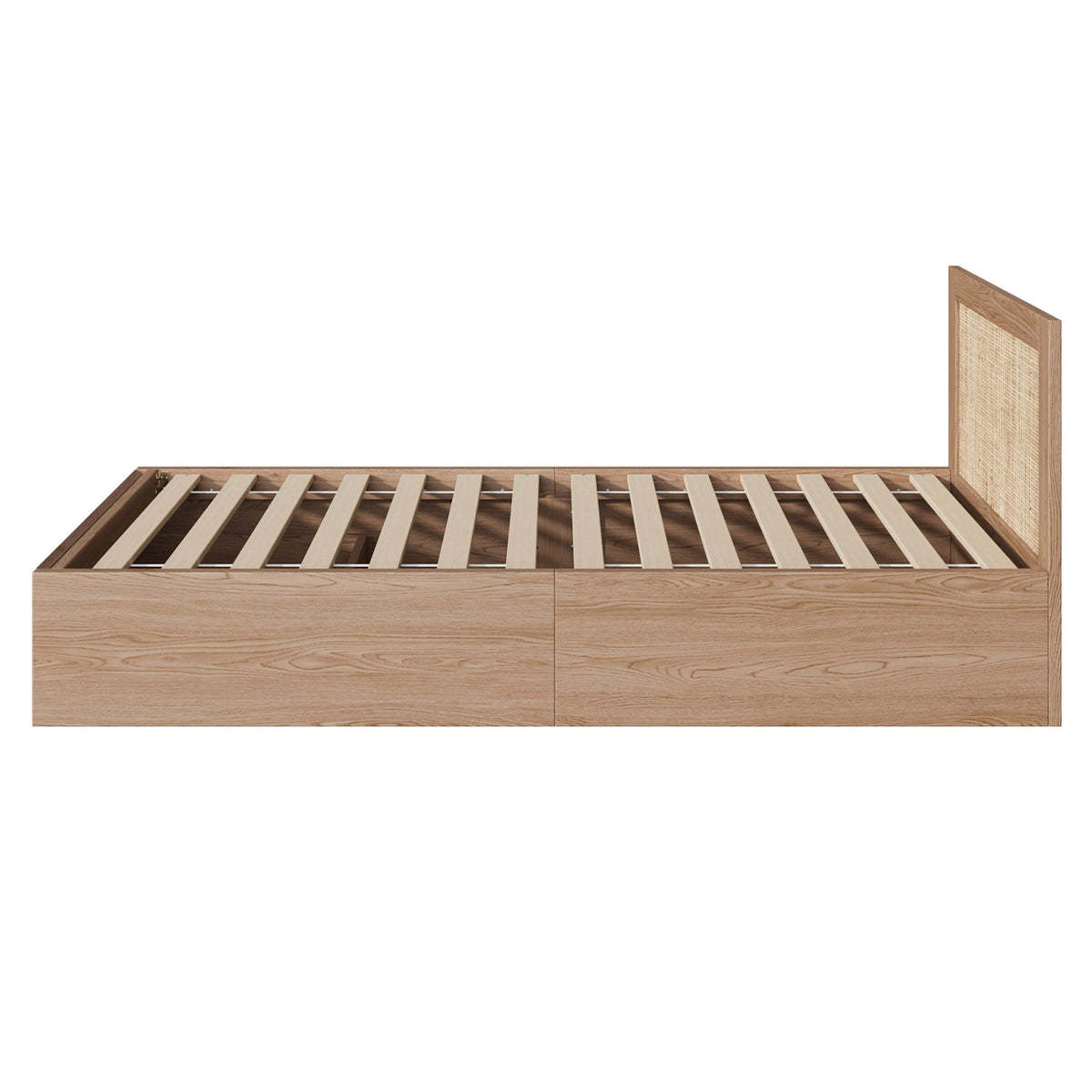 BF-MARX-S-WD-ABC Holly Rattan Platform Single Bed with Underbed Drawers