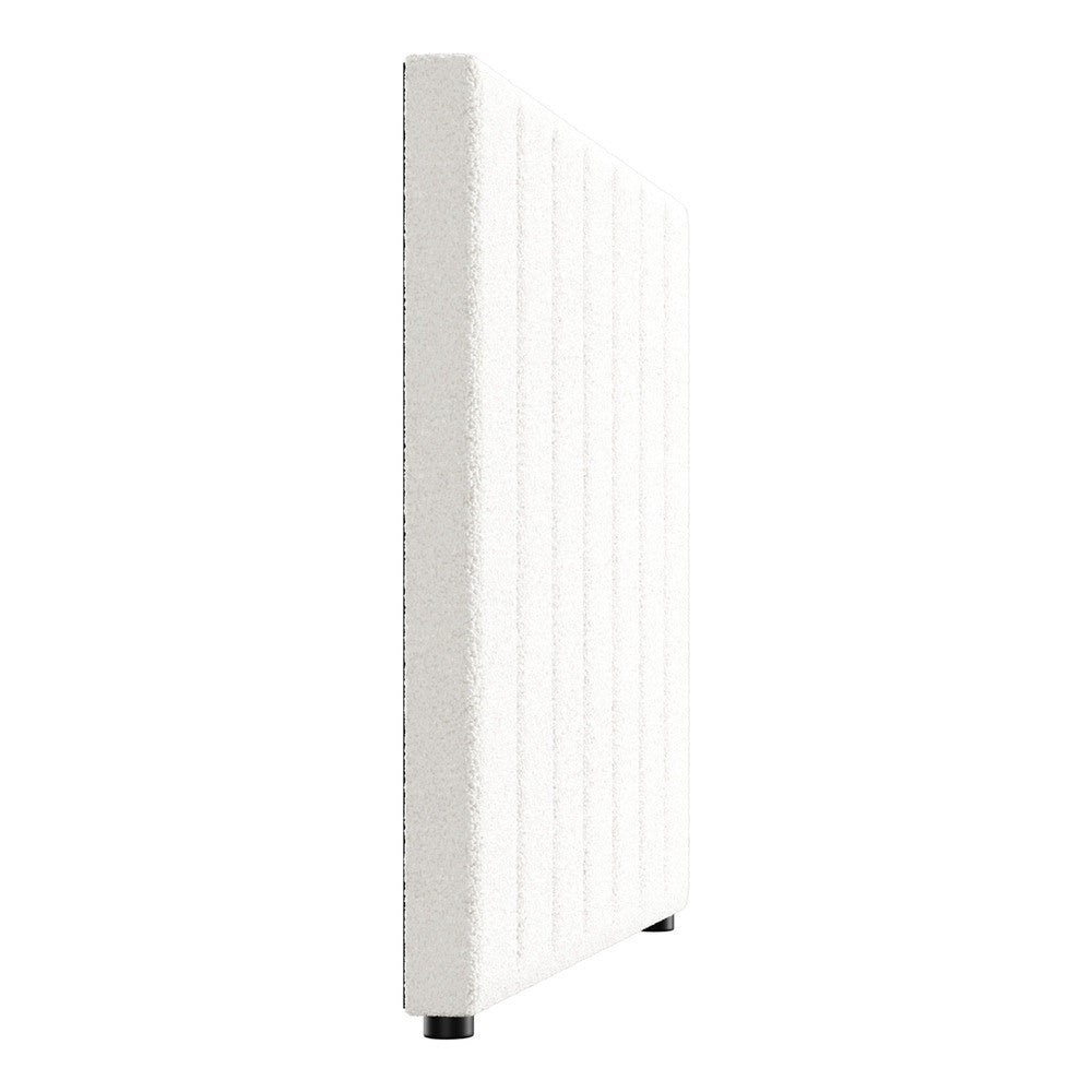 HB-EDDI-SP-WH Oikiture Bed Frame Headboard King Single / Single White Boucle