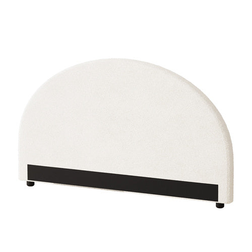 HB-MUNA-Q-SP-WH Oikiture Bed Head Queen Size Headboard Boucle White