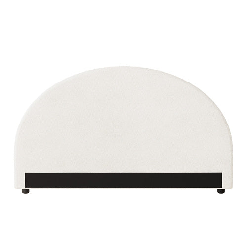 HB-MUNA-Q-SP-WH Oikiture Bed Head Queen Size Headboard Boucle White