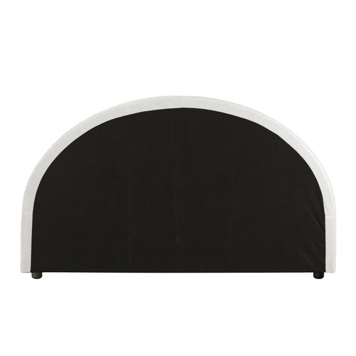 HB-MUNA-Q-SP-WH Oikiture Bed Head Queen Size Headboard Boucle White