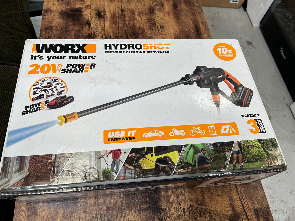 WG620E.7 WORX 20V Hydroshot Portable Pressure Washer Style