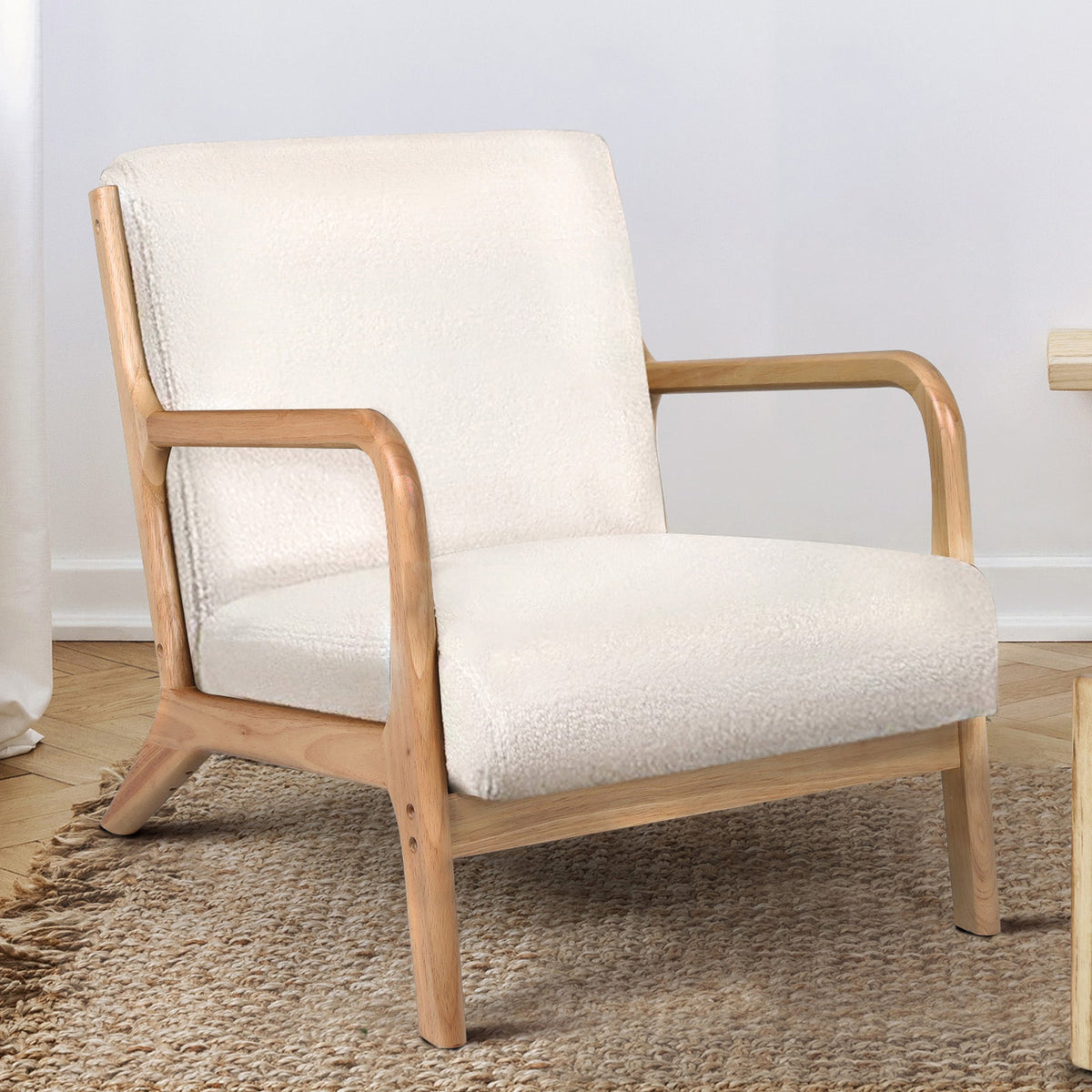 ACH-AGB7-SP-WH Kamden Boucle Armchair