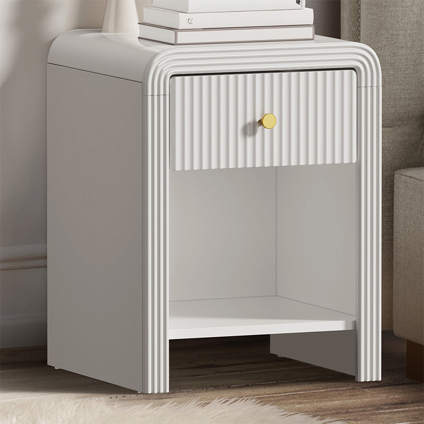 BT-GRACE-1D-WH Living Fusion Steffan 1 Drawer Bedside Table