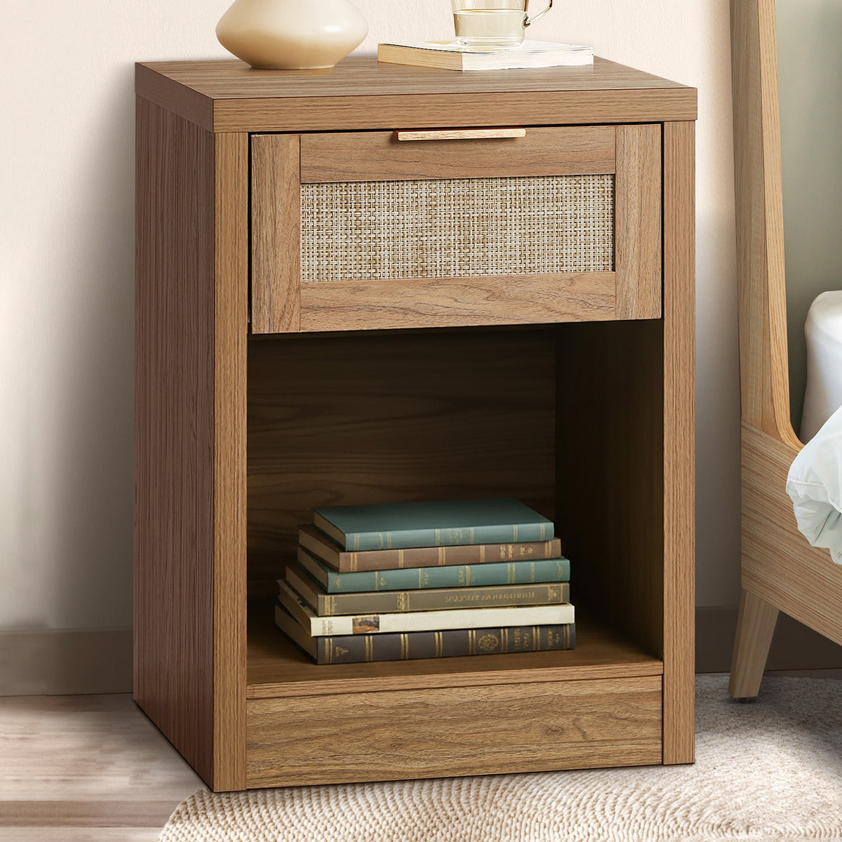 BT-XF-HAN-1D1S-WD Living Fusion Weller Bedside Table