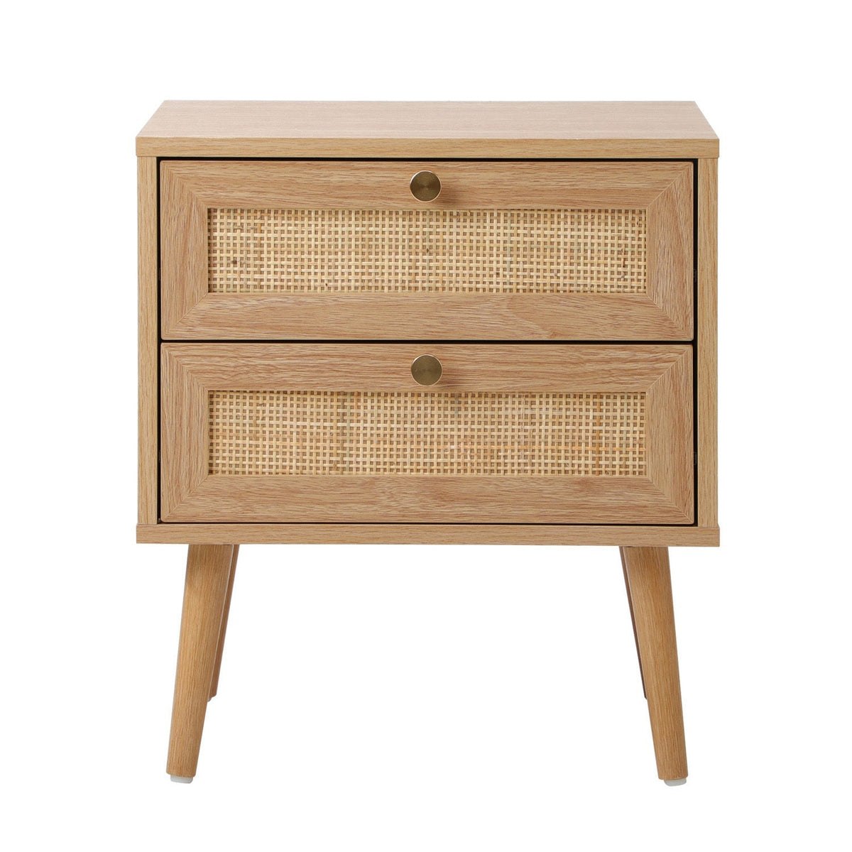 BT-OLIV-2D-WD Living Fusion Vesta 2 Drawer Rattan Bedside Table
