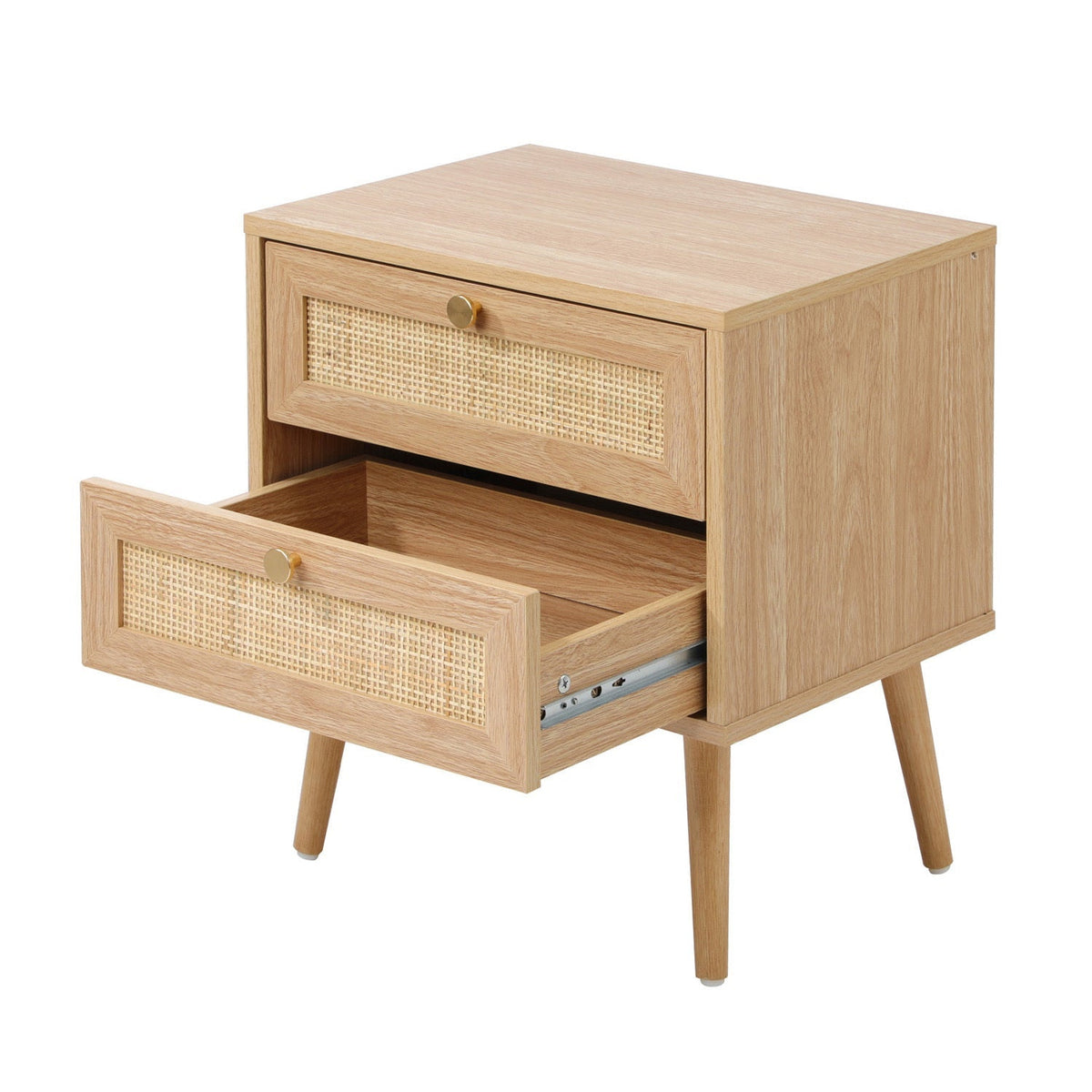BT-OLIV-2D-WD Living Fusion Vesta 2 Drawer Rattan Bedside Table