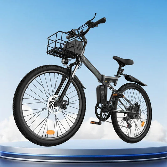 AU-M40-25Q2-BL isinwheel M40 Folding Electric Bike with Basket