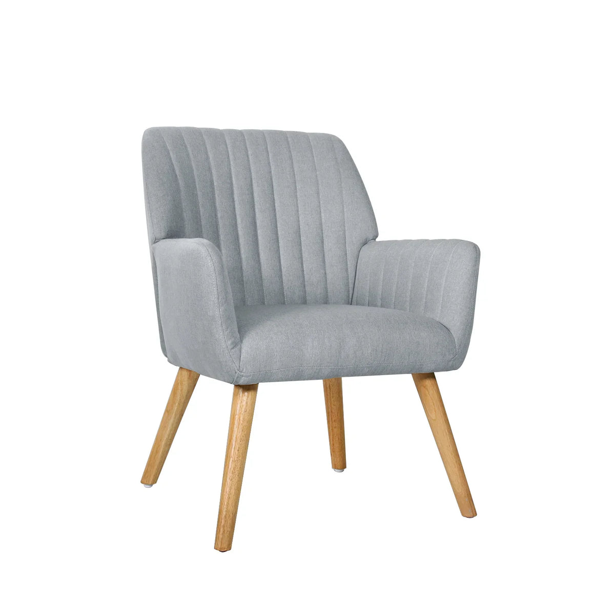ACH-A1-GY Grey colour Oikiture Armchair Lounge Sofa Chair Fabric Accent Chairs Armchairs Couches