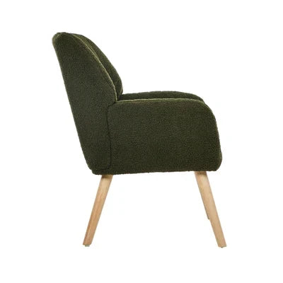 ACH-A1-SP-GN Oikiture Armchair Lounge Sofa Chair Sherpa Accent Chairs Armchairs Couches Green