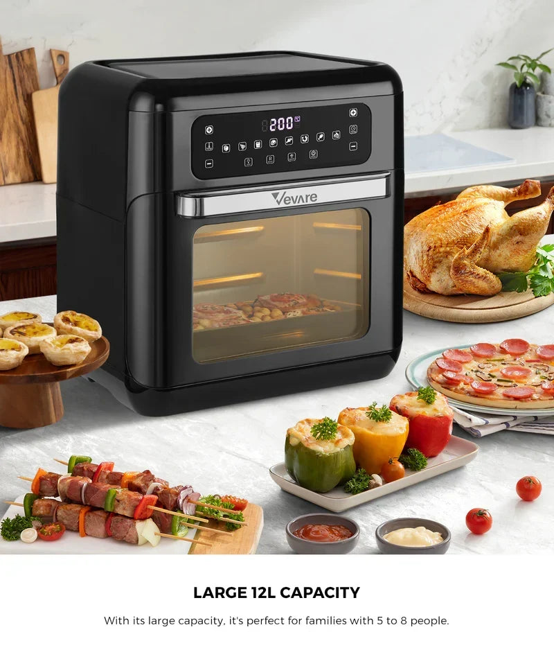 AF-A5-BK Vevare Air Fryer 12L Fryers Oven LCD Touch Oil Free Cooker 1500W Kitchen