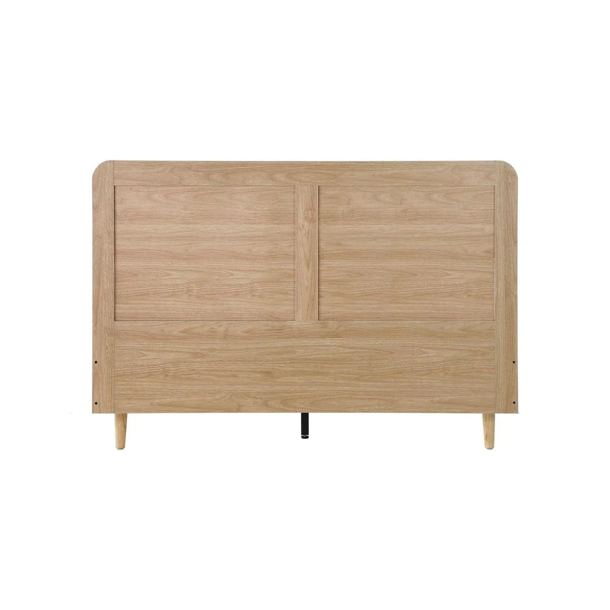 BF-LUNA-D-WD-AB Bed Frame Double Size Wooden Bed Frame Rattan Headboard