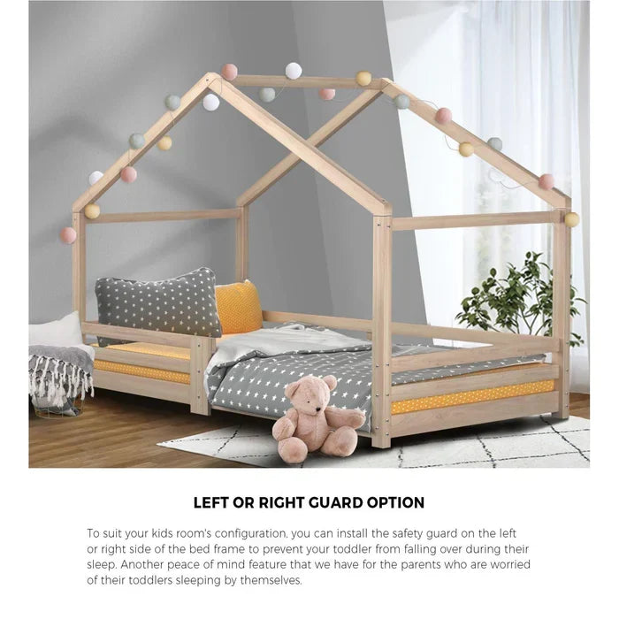 BF-W-B4-WD-AB Oikiture Bed Frame Wooden Single Size Timber House Frame
