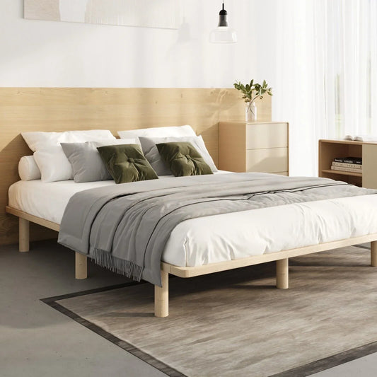 BF-W-C1-KS-WD Oikiture Bed Frame King Single Wooden Bed Base
