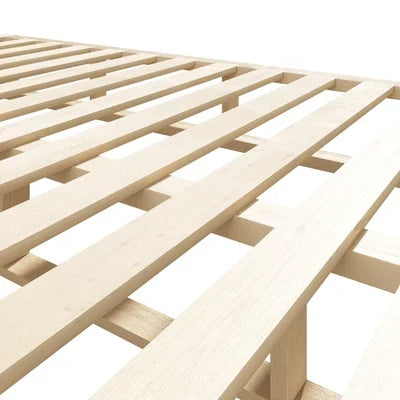 BF-W-C2-KS-WD-AB Oikiture Bed Frame King Single Wooden Bed Base Platform Cage-like Base