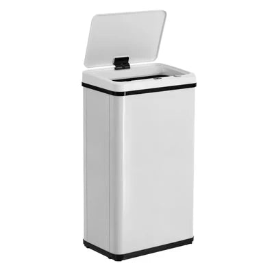 BIN-MT-B1-50L-WH Oikiture 50L Motion Sensor Bin Automatic Rubbish Trash Can Kitchen White