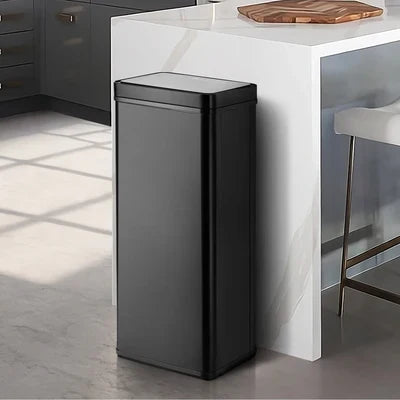 BIN-MT-B2-75L-BK Oikiture 75L Motion Sensor Bin Automatic Rubbish Trash Can Kitchen Black