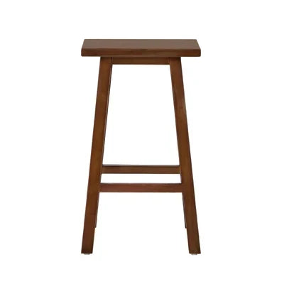 BS-FJ-TERA-WN-2PC Oikiture 2x Bar Stool Kitchen Counter Dining Chair Split-Level Footrest Walnut
