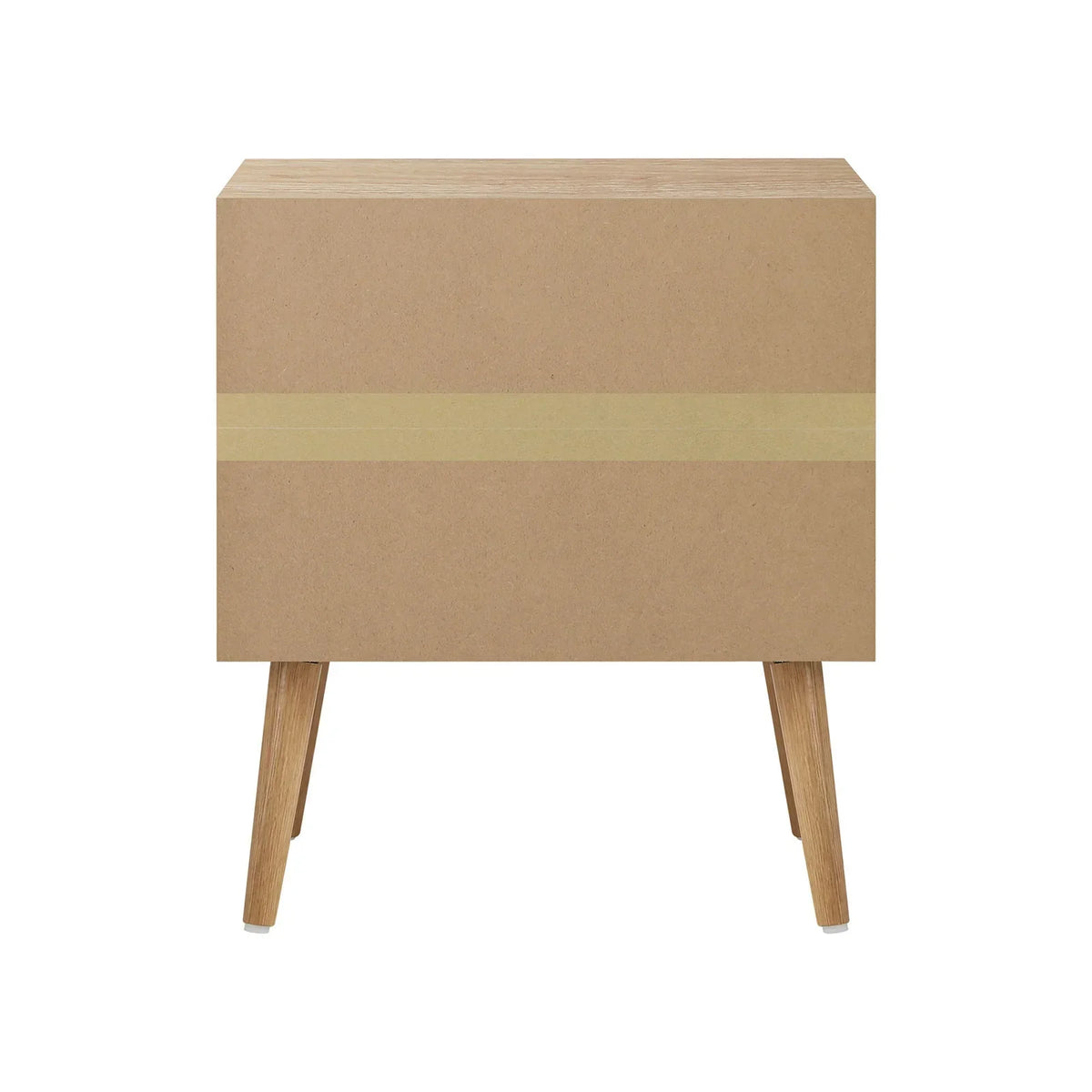 BT-A23-RAT-WD Bedside Table 2 Drawers Rattan Bedroom Storage Cabinet Furniture Wood