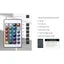 BT-BD-D5-LED-WH  Oikiture Bedside Table 2 Drawers LED Side Tables Nightstand Marble Effect White