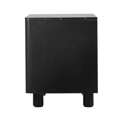BT-COCO-2D-BK Oikiture Bedside Table 2 Drawers Storage Cabinet Nightstand Side Table Black