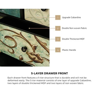 COD-TS-BOHEMI-7D Oikiture 7 Chest of Drawers Fabric Storage Cabinet Tower Dresser Lowboy