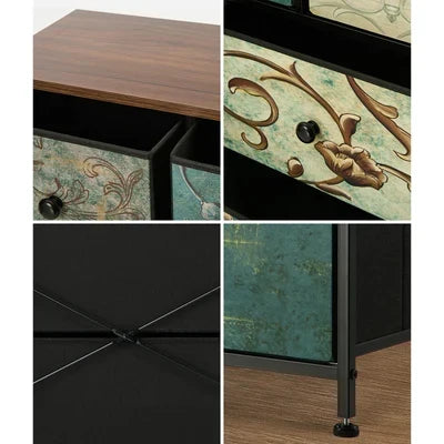 COD-TS-BOHEMI-7D Oikiture 7 Chest of Drawers Fabric Storage Cabinet Tower Dresser Lowboy