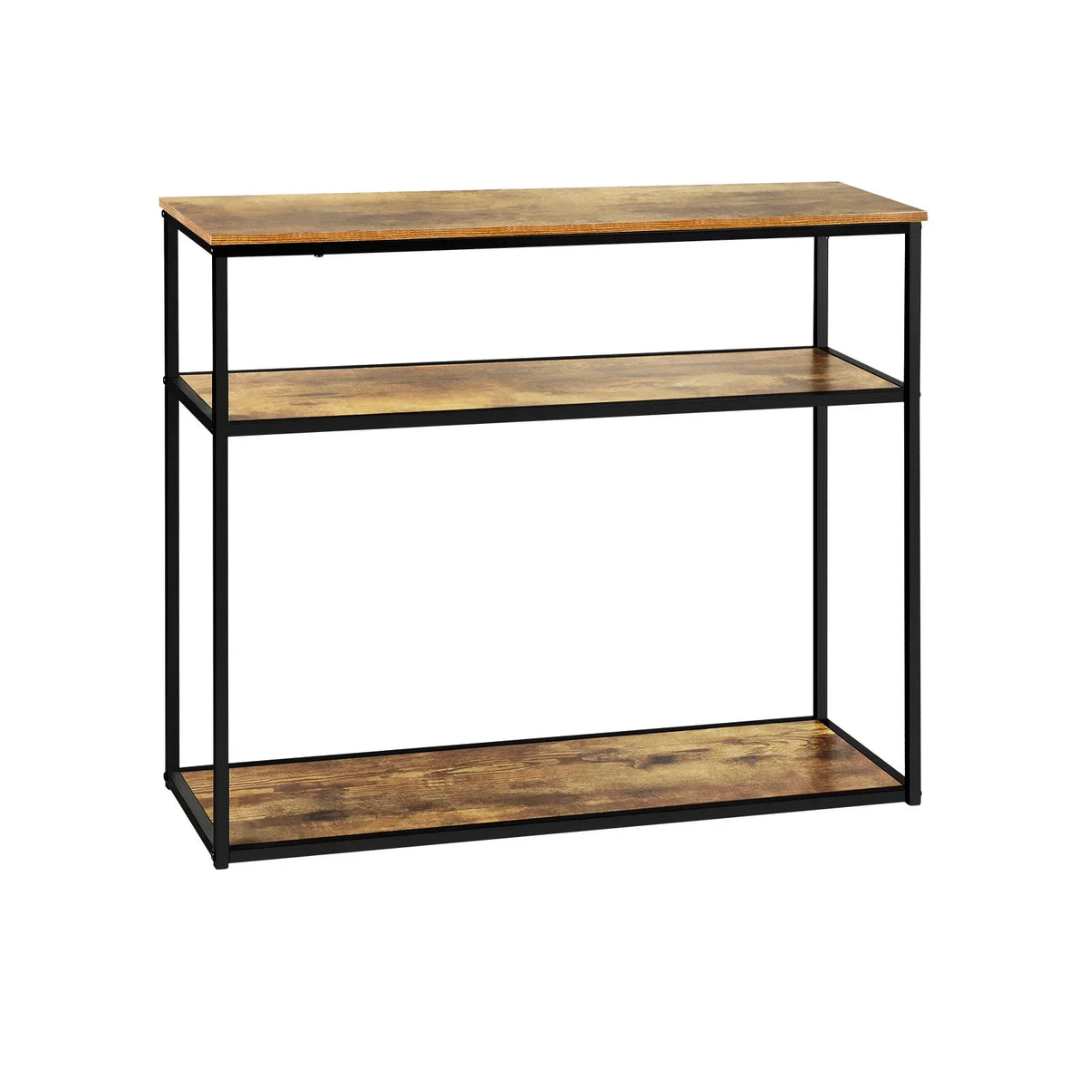 CST-A12-WD Oikiture Hall Console Table Metal Hallway Desk Entry Display Wooden Furniture