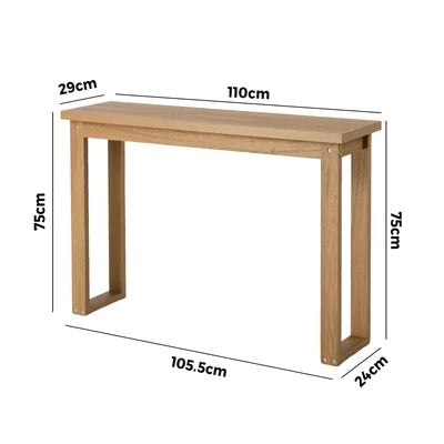 CST-EASY-WD Oikiture Console Table Narrow Hall Entryway Desk Sofa Table Display Shelf