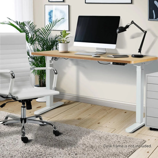 DB-14-OAK Oikiture Standing Desk Top with Drilled Hole Oak 140x70cm