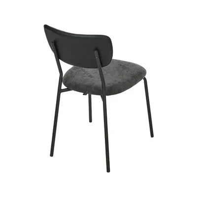 DCH-SUM-LN-GY-4PC Oikiture Set of 4 Dining Chairs Linen Fabric Padded Seat Grey