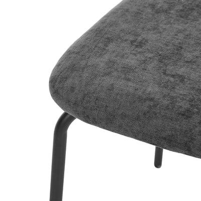 DCH-SUM-LN-GY-4PC Oikiture Set of 4 Dining Chairs Linen Fabric Padded Seat Grey